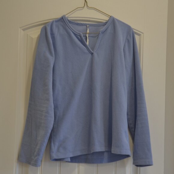 Light Blue Denver Hayes Fleece Long Sleeve Shirt - Picture 1 of 2